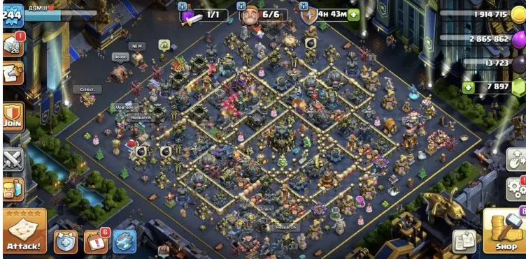 COC539 TH17 ALLMAXED CHEAP 6 EPIC EQUIPMENT MAXED PETS MANY HERO SKINS 5094 TROPHIES (G)